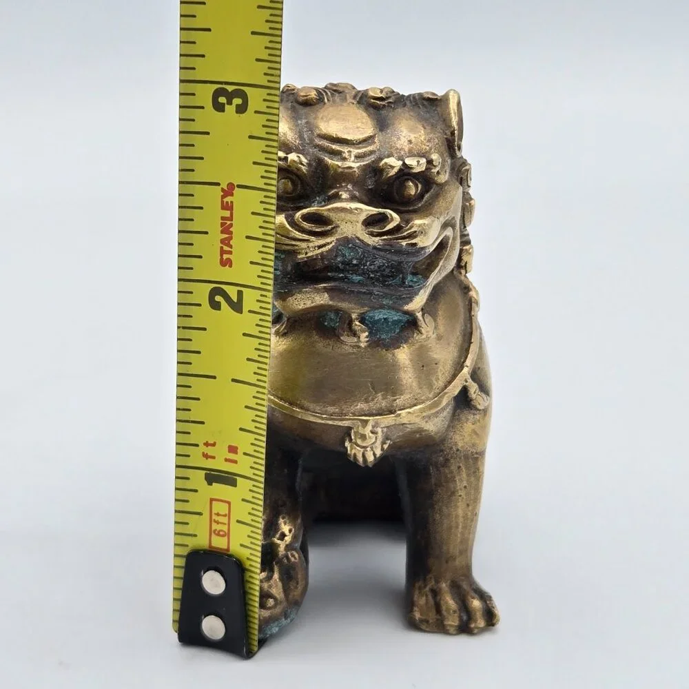 Vintage Solid‎ Brass Mini Foo Dog